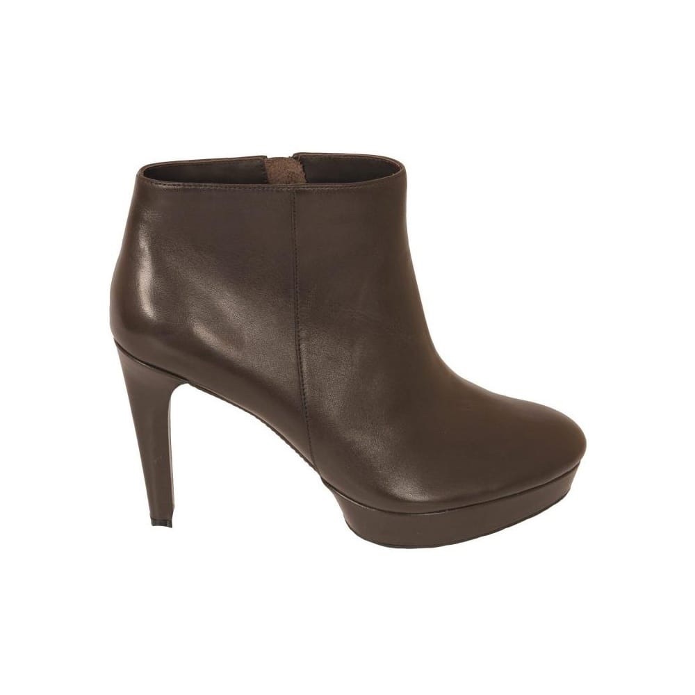 Rockport JANAE Brown Leather High Heel Platform Ankle Boot Size 7 K58877